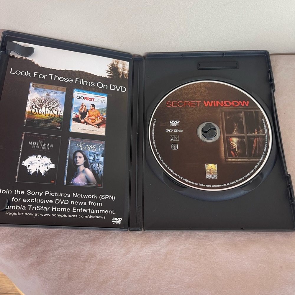 ⭐️ Secret Window DVD 2004 Layout Columbia Johnny Depp Home Video Movie Film - Picture 4 of 4